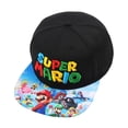thumbnail image 2 of Super Mario Bros. Gorra de béisbol Bordado tridimensional Sombrero de ala plana ajustable Rendimiento de personaje Anime Hat Black One, 2 of 2