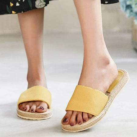 

Slippers For Women Fashion Spring And Summer Casual Women S Flat-Bottomed Beach Fashion Slippers Womens Slippers