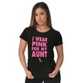 thumbnail image 3 of Wear Pink For My boob Breast Cancer Womens Slim Fit Graphic Tee Brisco Brands S, 3 of 5
