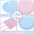 thumbnail image 3 of 200 Pcs Scalloped Tableware Set Solid Colour Party Supplies Paper Plate Napkin Fork Disposable Dinnerware Serves 50 for Tea Party Light Blue, 3 of 13