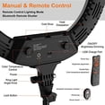 thumbnail image 3 of PoplarTrees Ring Light 18'' with Tripod Stand 65W, 3 Light Mode Remote Control 3200-5500K Dimmable CRI 95, Makeup Photography LED Ring Light for YouTube TikTok Video Shooting Including Carrying Bag, 3 of 6