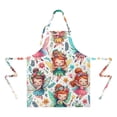 thumbnail image 2 of Colorful Fairy Princess Pattern Apron-Garden Aprons for Women with Pockets-Cotton Linen Waterproof Kitchen Cooking Gardening Aprons Adjustable for Kitchen,Cooking,BBQ and Salon 33x27 Inch, 2 of 7