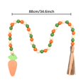 thumbnail image 2 of nvzhuang Easter Wooden Bead Garland with Carrot Tags Tassels Beaded Garland Hanging Wall Decor, 2 of 6