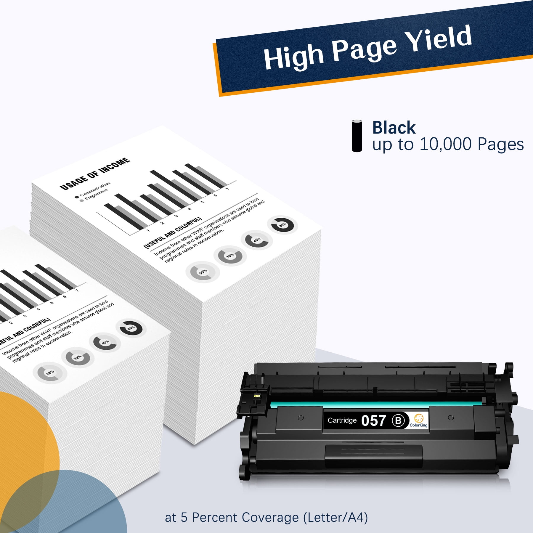 057H 057 Black High Yield Toner Cartridge 1-Pack Replacement for