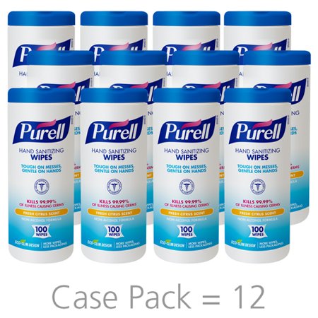 1PACK GOJO PURELL® Hand Sanitizing Wipes, 100 Count Eco-Slim Canister