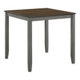 thumbnail image 3 of Hunter Solid Wood 5-Piece Counter Height Dining Set, Light Gray, 3 of 7