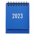 thumbnail image 1 of Shisuyan Mini Calendrier de Bureau Bleu Lot de 1 Base Triangulaire 3.9 Po Design à Spirale, 1 of 8