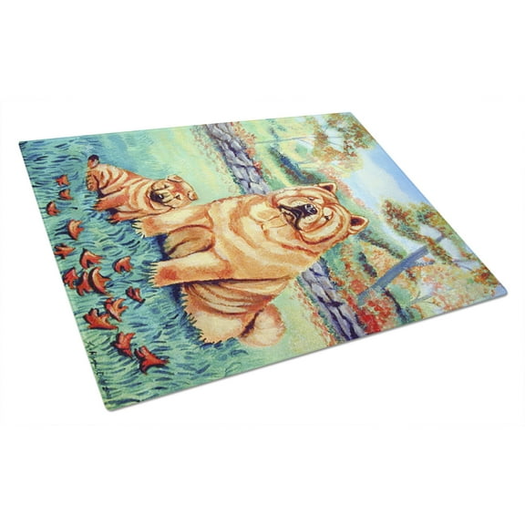 Carolines Treasures 7057LCB Chow Chow Mommas Love Glass Cutting Board Large, 12H x 16W, multicolor