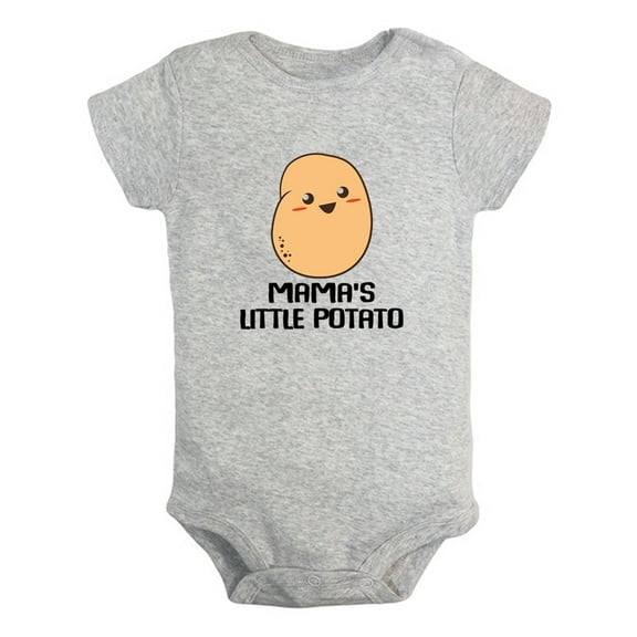 Baby Unisex Mama's Little Potato Funny Rompers Newborn Baby Bodysuits Infant Jumpsuits Kids Cotton Graphic One-Piece Outfits