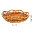 thumbnail image 2 of SUTENGDA  Basket Fruit Rattan Woven Bread Bowl Tray Platter Vegetable Wicker Storage Baskets Organizer Weaved Countertop Table, 2 of 6