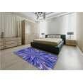 thumbnail image 5 of Ahgly Company Machine Washable Indoor Square Transitional Light Slate Blue Area Rugs, 5' Square, 5 of 7