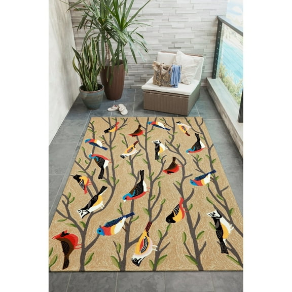 Liora Manne Frontporch Indoor Outdoor Area Rug Multi Color 80% Polyester