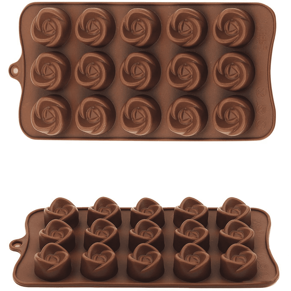 AUPERTO DIY Silicone Candy Molds - Easy To Use and Clean Chocolate Molds -  Multi Style Silicone Molds for Molding Hard - 6 Pack Style 2