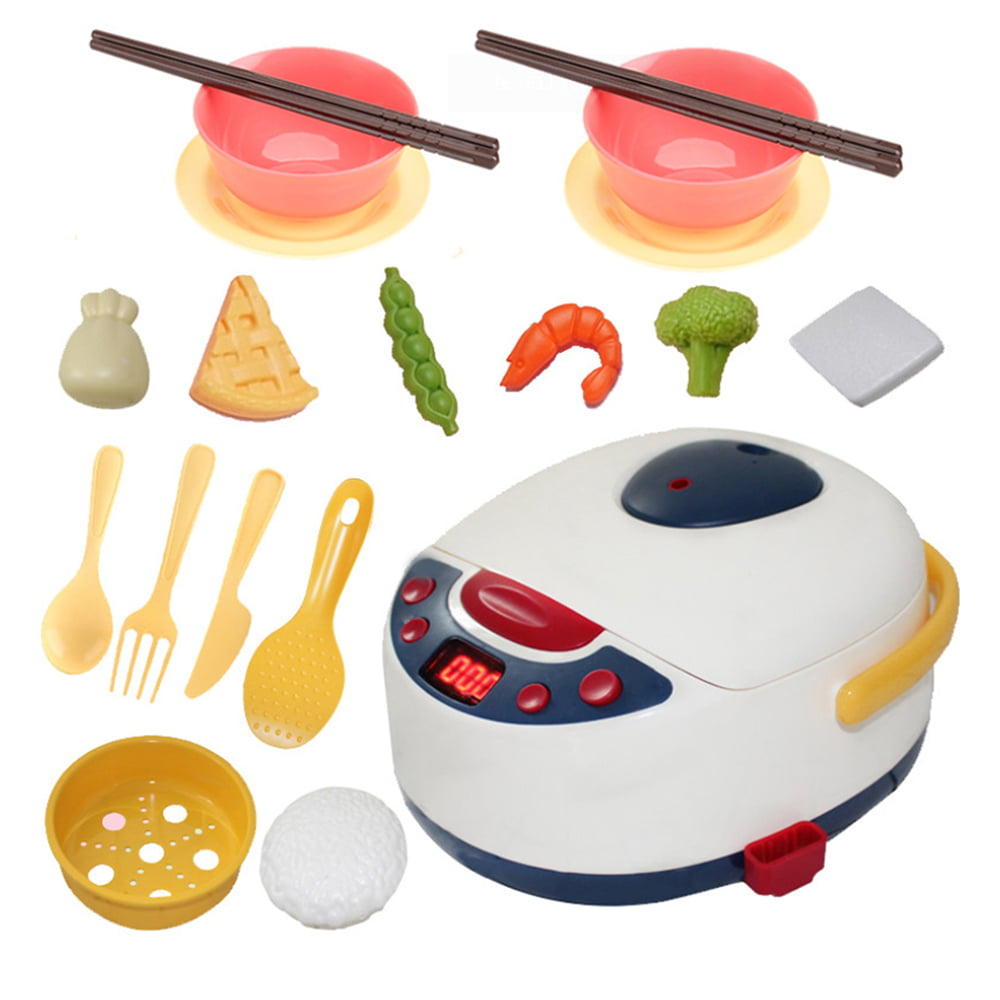 Fun Play House Wooden Rice Cooker Little Chef Cooking Kitchen Pretend Toys 