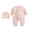 Pink, variant on Breathable Bear Jumpsuit Hospital Hat Spring Outfit Long Sleeves Bodysuits for Baby Girls Boys Unisex Coveralls