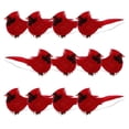 thumbnail image 2 of 12PCS Red Robin Bird Christmas Tree Decoration Craft Very Cute Artificial Feather Craft, 2 of 3