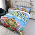 thumbnail image 3 of El Show de Magilla Gorila Conjunto de sábanas temático, trío de piezas, cómodo y amigable con la piel, diseño único, regalo de decoración para el hogar para familiares, amigos y fans,140cm *210cm, 3 of 6