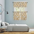 thumbnail image 5 of Vintage Orange Flower Kitchen Curtains Sets for Windows 24 Inch Length, Farmhouse Botanical Floral Retro Rod Pocket Window Treatments Tier Curtains and Valances Set for Bedroom/Bathroom, 5 of 8