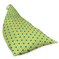 thumbnail image 2 of Abstract Lounger Chair Bag, Modern Print of Round Elements with Stars Centered, High Capacity Storage with Handle Container, Lounger Size, Yellow Petrol Blue, by Ambesonne, 2 of 5