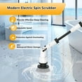 thumbnail image 3 of Dufuls Electric Spin Scrubber 4 Replacement Head 1.5H Bathroom Scrubber Dual Speed with Extension Arm for Bathtub Grout Tile Floor, 3 of 6
