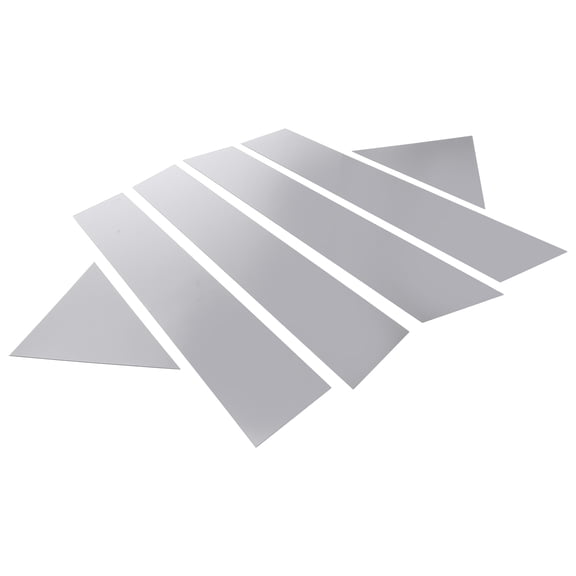 Unique Bargains 6 Pcs Door Pillar Window Trim Outer Exterior Decor for Chrysler 300 2005-2010 Plastic Chrome Silver Tone