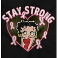 thumbnail image 2 of Betty Boop Breast Cancer Stay Strong Women's T Shirt Ladies Tee Brisco Brands S, 2 of 5