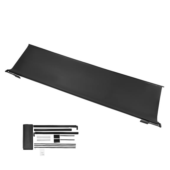 KFFKFF RV Canopy Cover Replacement, Ranging 7' to 13', Resilient Weather-Resistant Slide Canopy with Support, Robust Slide Canopy Made of Stainless Steel, Suitable for RV & Motorhome (Black)