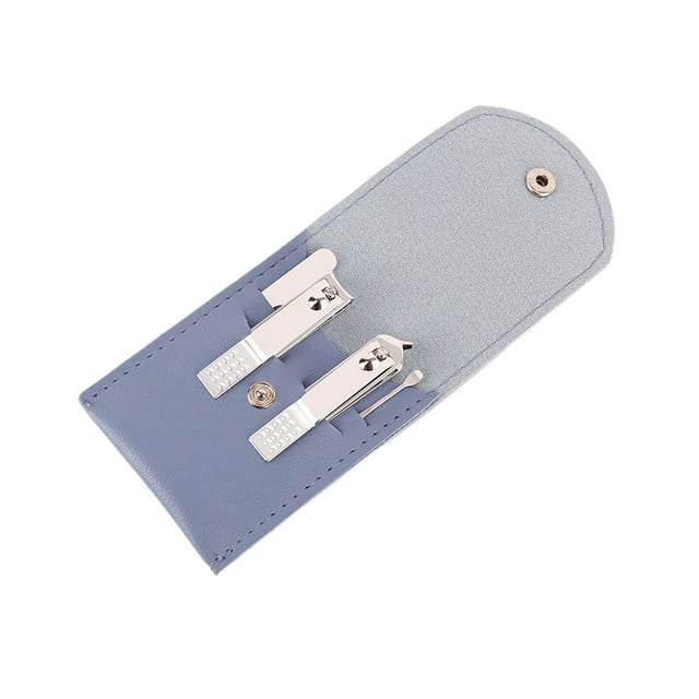 relayinert Sophisticated Nail Kit For Flawless Manicures And Pedicures Nail Tool Set Scissors Leather Case A-style blue
