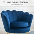 thumbnail image 4 of HOMCOM Modern Accent Chair Velvet Fabric Leisure Club Chair with Gold Legs, 4 of 9