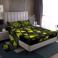 thumbnail image 1 of Erosebridal Stereoscopic Triangle Bed Sheets Set Queen Size,Gradien Geometric Bed Sheets Queen,Neon Decor,Reversible,Ultra Soft,4 Pieces, 1 of 7
