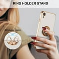 thumbnail image 6 of Electroplated Magnetic Ring Holder Case for iPhone XR, 360 Degree with Rotation Metal Finger Ring Holder Magnet Car Holder Soft Silicone Shockproof Cover for iPhone XR - White, 6 of 15