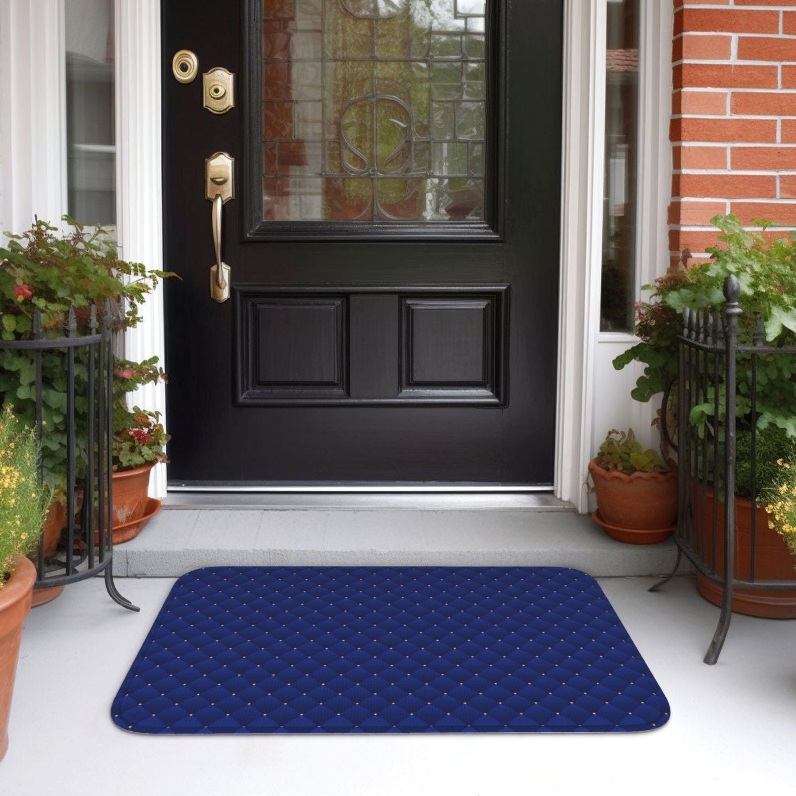 Vsdgher Navy Blue Hem Mat 40x60 - Multipurpose Doormat for Indoor & Outdoor Use - Welcome Your Guests with our Entrance Mat