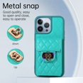 thumbnail image 4 of ELEHOLD Multi-Functional Wallet Case for iPhone 13 Pro Max Organ Card Holders Argyle Pattern PU Leather Metal Snap with Crossbody Strap Shockproof Elegant Purse Case,Green, 4 of 9
