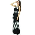 thumbnail image 6 of Bimba Womens Long Maxi Dress Sleeveless Black Rayon Gown Chic Holiday Clothing, 6 of 6