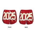 thumbnail image 3 of KLL Happy New 2025 Year Pattern Shorts Women,Athletic Shorts High Waisted Running Shorts Pocket Sporty Short Gym Elastic Workout Shorts-XX-Large, 3 of 7