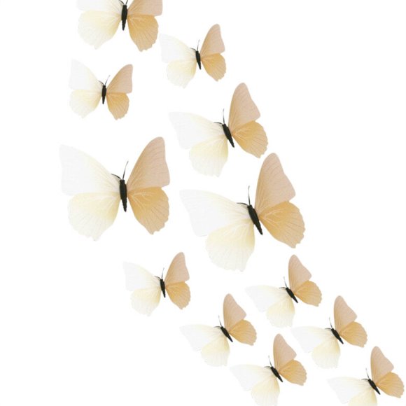 12Pcs/Set 3D Butterfly Fridge Magnet Wall Sticker Office Gift Refrigerator Magnetic Decal Children Home Office Gift Decoration