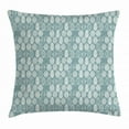 thumbnail image 1 of Geometric Throw Pillow Cushion Cover, Different Type of Oval Figures Doodle Round Leaf Textured Harvest Graphic, Decorative Square Accent Pillow Case, 20 X 20 Inches, Coconut Turquoise, by Ambesonne, 1 of 2