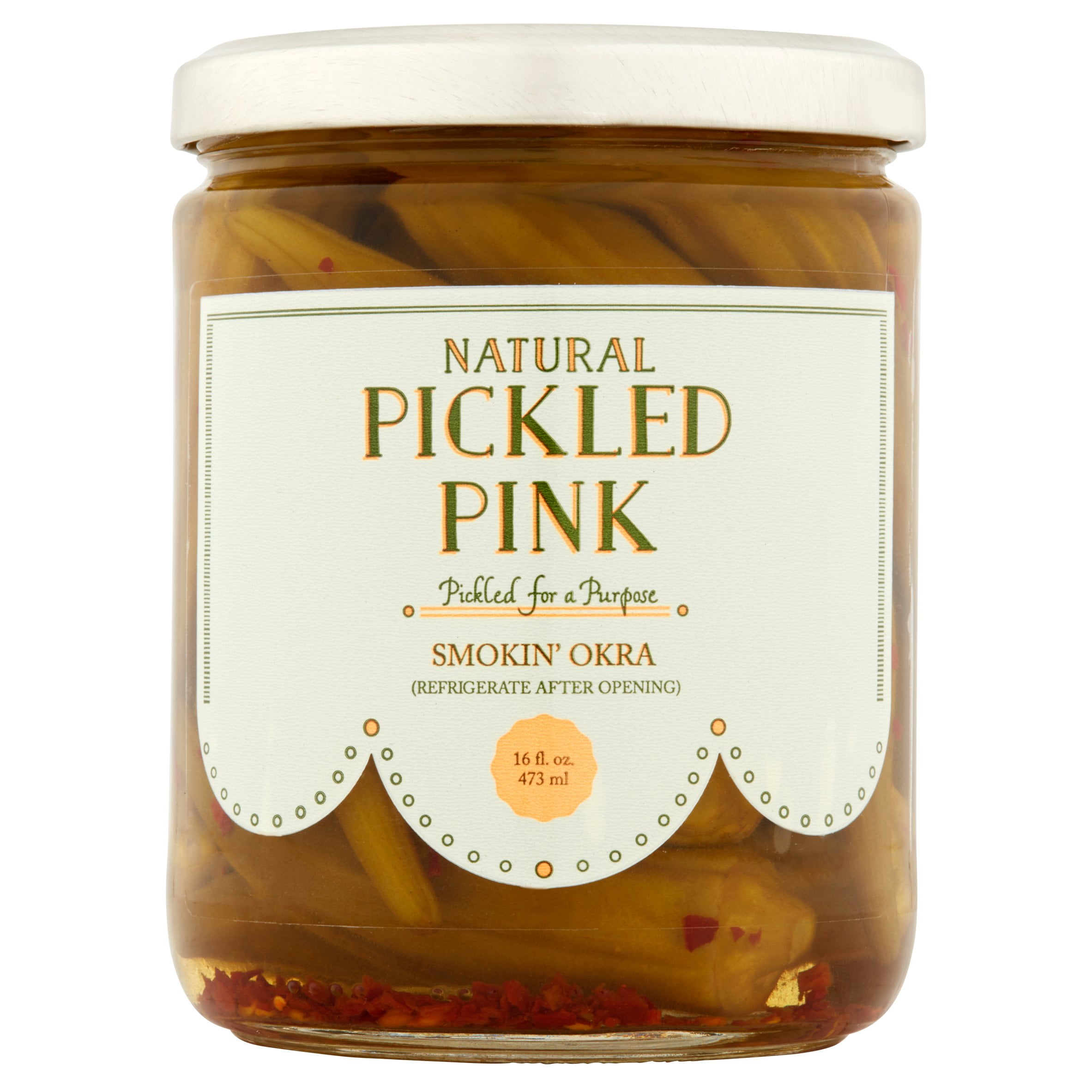 Pickled Pink Foods Llc Okra Pickled,16 Oz (Pack Of 6)