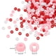 thumbnail image 2 of Uxcell 1000 Pcs Perlas de Pony Rojas/Blancas/Rosas 6x9mm Acrílicas a Granel para Collar, Llave, Joyería, Aretes, Trenzado de Cabello, 2 of 6
