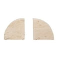 thumbnail image 6 of Travertine Book Ends for Bookshelf Decor - Decorative Half Dome Bookends for Office Decoration - Modern Accent for Shelves, Desk Decor, and Home Library Styling - Set of 2, 5", Tan, 6 of 12