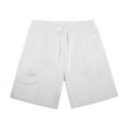 thumbnail image 7 of Mlzmgr Mens Shorts Drawstring 9" Inseam Shorts Stretchable Lightweight Solid Color Shorts for Men with Pockets S-3XL, 7 of 7