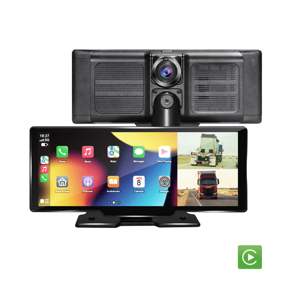 Adas Dash Cam  4K  DVR 10.26"  IPS with touch Screen 2 cameras for Front and Back recording Apple CarPlay , Android Auto Portable Navigation