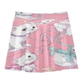 thumbnail image 2 of Girls' Skorts Elastic Waist Skorts with Inner Shorts Athletic Workout Shorts Skirts White Cat Pattern Small, 2 of 9
