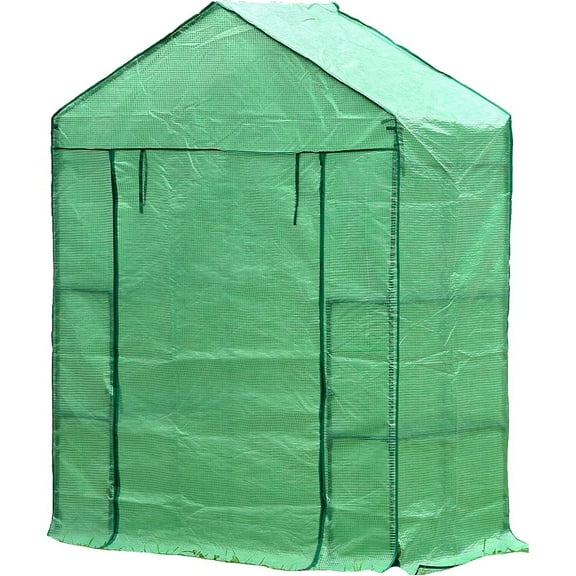 Portable Greenhouse Walk-in - 61" L x 28" W x 79" H - Heavy Duty Cover - Metal Frame - Plant Protection