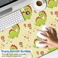 thumbnail image 2 of Long Mouse Pads for Desk,Yellow Cartoon Dinosaurs Flowers Hearts Desk Mats on Top Of Desks, Desk Mouse Pad Extra Large with 3mm Non-Slip Base and Stitched Edge for Gaming,Work,Home 47.3"x23.6", 2 of 5