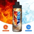 thumbnail image 5 of Pofeuu Golden Horned White Dragon Print 18oz Sports Insulated Kettle Stainless Steel Vacuum Water Bottle Leakproof Sport Flask, 5 of 7