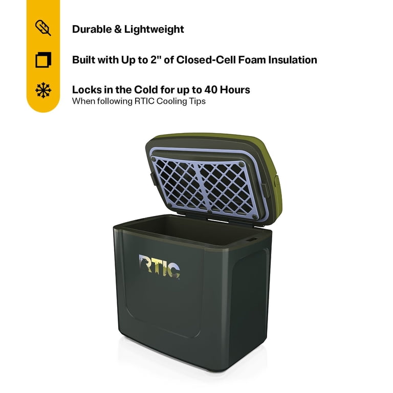 RTIC 8 QT Hard-Sided Cooler, Fits 12 Cans, Road Trip, Deep Woods