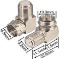 thumbnail image 2 of LNGOOR 90 Degree Adapter  Extend Rg6 Coaxial Cables  Wall Mounted Tvs Connector  Manage Cables Efficiently  Tight Space Installation  Protect Input Jack  Directtv And Dish Network, 2 of 6