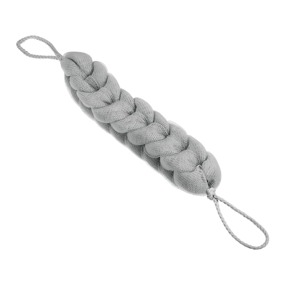 Unique Bargains 1 Pc Bath Shower Loofah Sponge Body Puffs for Bathroom Shower 11.42"x2.20"x1.97" Gray