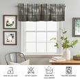 thumbnail image 6 of Kitchen Valances for Window, Old Wooden Stained Windows Light Filtering Rod Pocket Valance Curtain, Needle Forest Mountains &nbsp;Short Curtains Window Topper for Bedroom Bathroom Living Room 42x12in, 6 of 9